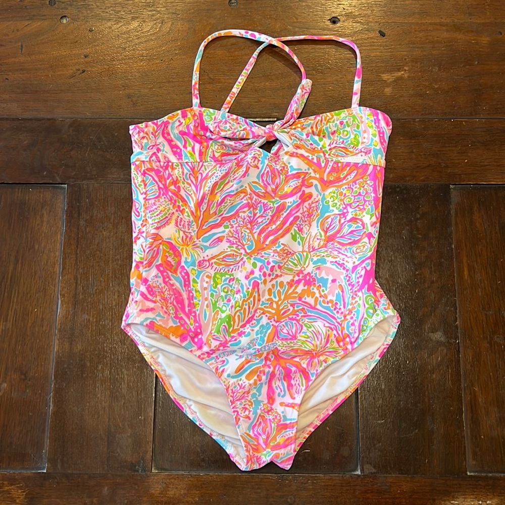 EUC Lilly Pulitzer one piece girls bathing suit 10